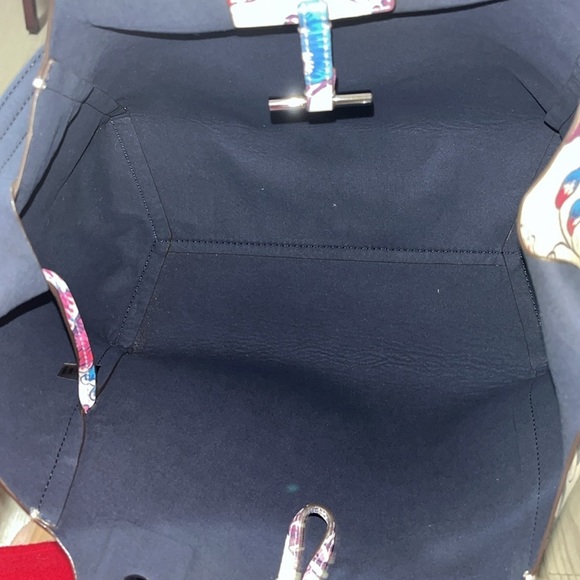 Tory Burch New York Rory Printed Mini Tote - Multi Happy Times W/Pouch - Picture 1 of 15